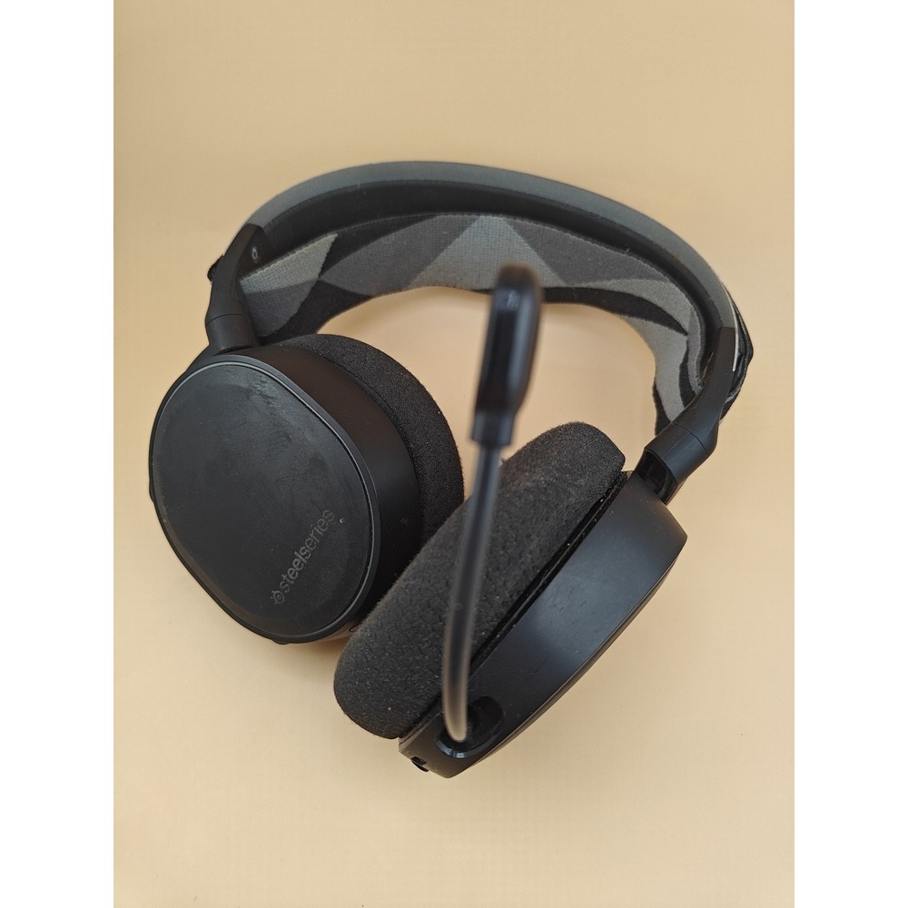 SteelSeries Arctis 7 Wireless Gaming Headset Black No Dongle Parts Repair AS IS